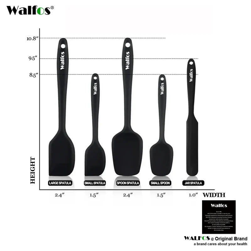 Set Spatules Silicone 5 pièces Résistantes à la Chaleur Pâtisserie