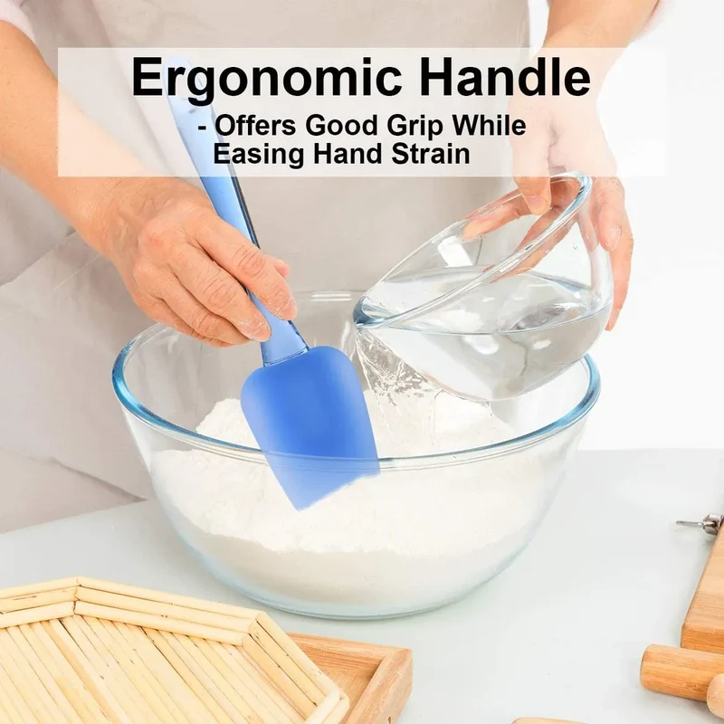 Set Spatules Silicone 3 Pièces Résistantes à la Chaleur pour Pâtisserie