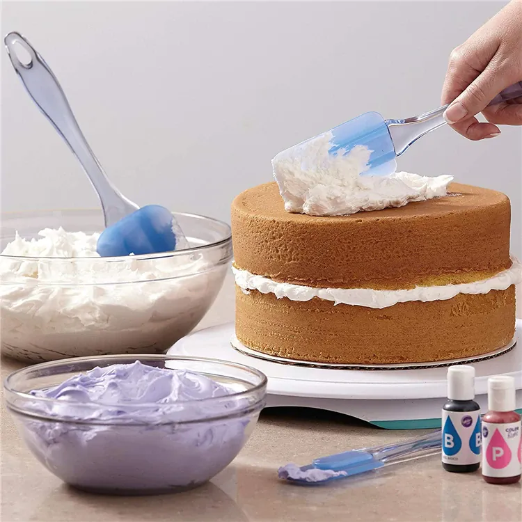 Set Spatules Silicone 3 Pièces Résistantes à la Chaleur pour Pâtisserie