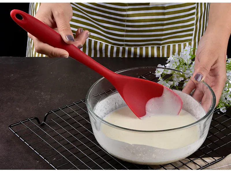 Set Ustensiles Silicone 5 pièces Résistants à la Chaleur Rouge
