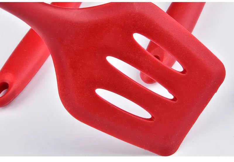 Set Ustensiles Silicone 5 pièces Résistants à la Chaleur Rouge