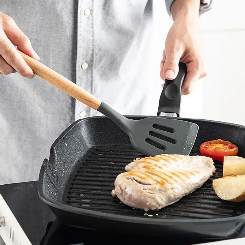 Set Ustensiles Silicone 12 pièces Cuisine | Résistants à la chaleur