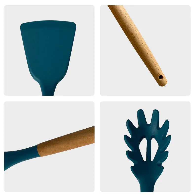 Set Ustensiles Silicone 12 pièces Cuisine | Résistants à la chaleur