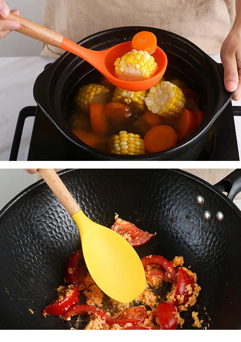 Set Ustensiles Silicone 12 pièces Cuisine | Résistants à la chaleur