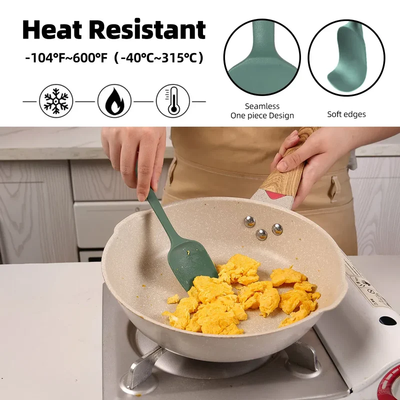 Set Ustensiles Silicone 6/9 Pieces Résistants Chaleur pour Pâtisserie