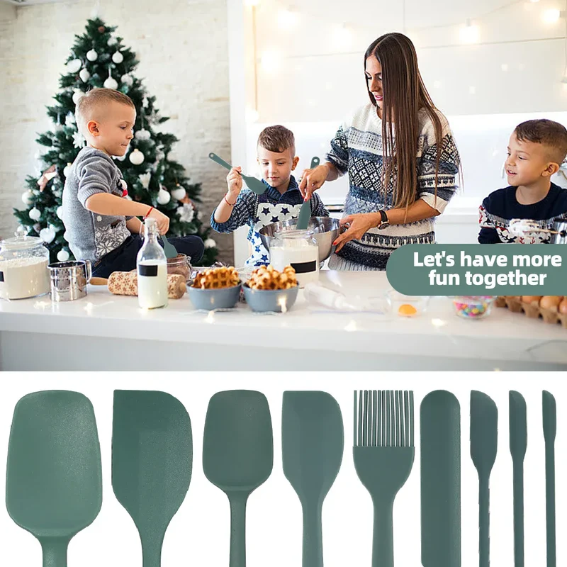 Set Ustensiles Silicone 6/9 Pieces Résistants Chaleur pour Pâtisserie