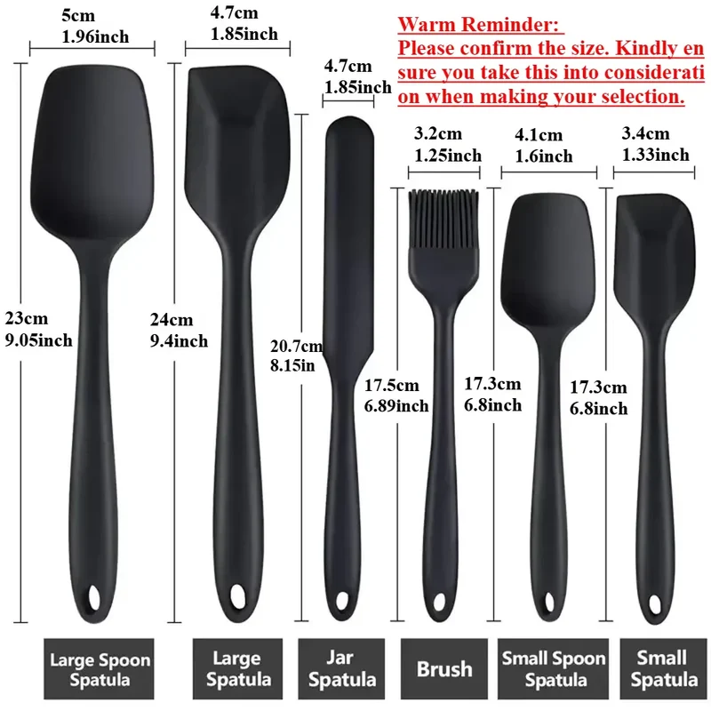 Set Ustensiles Silicone 6/9 Pieces Résistants Chaleur pour Pâtisserie