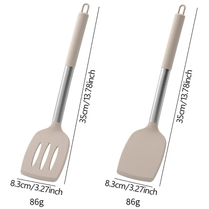 Set Spatules Silicone 2 pièces Résistantes à la Chaleur