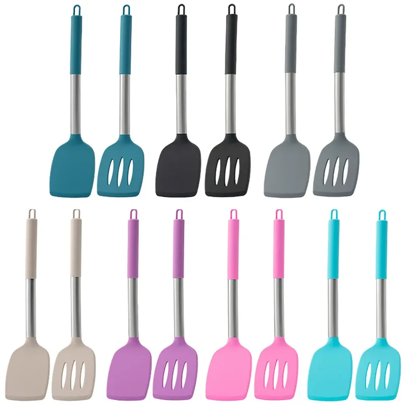 Set Spatules Silicone 2 pièces Résistantes à la Chaleur