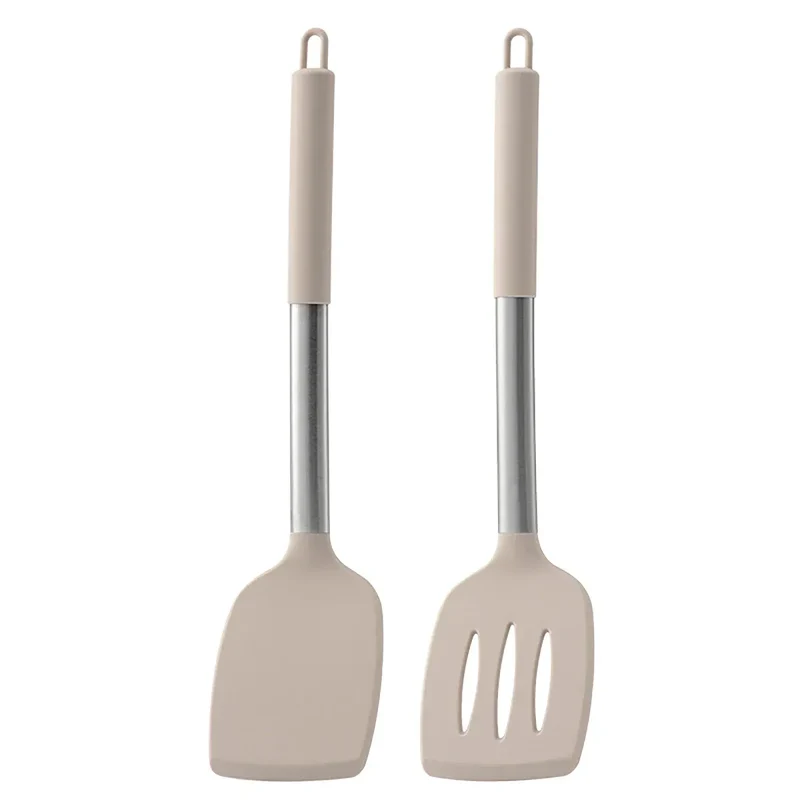 Set Spatules Silicone 2 pièces Résistantes à la Chaleur