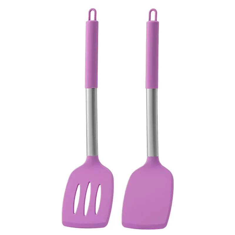 Set Spatules Silicone 2 pièces Résistantes à la Chaleur