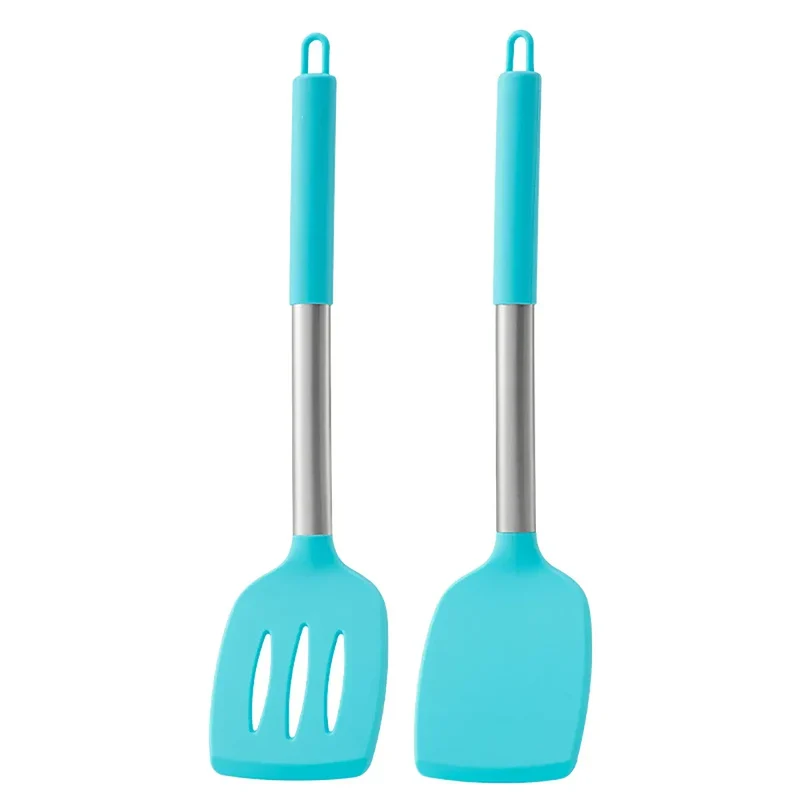 Set Spatules Silicone 2 pièces Résistantes à la Chaleur