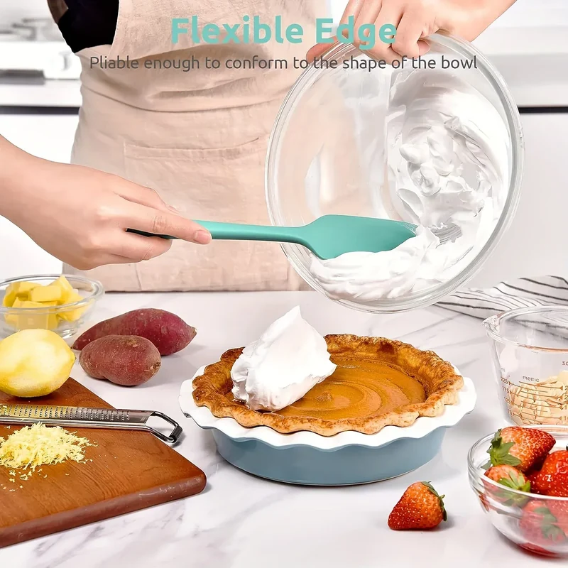Set Spatules Silicone 4 pièces Résistantes à la Chaleur pour Cuisine