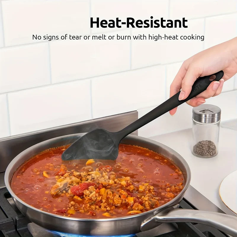 Set Spatules Silicone 4 pièces Résistantes à la Chaleur pour Cuisine