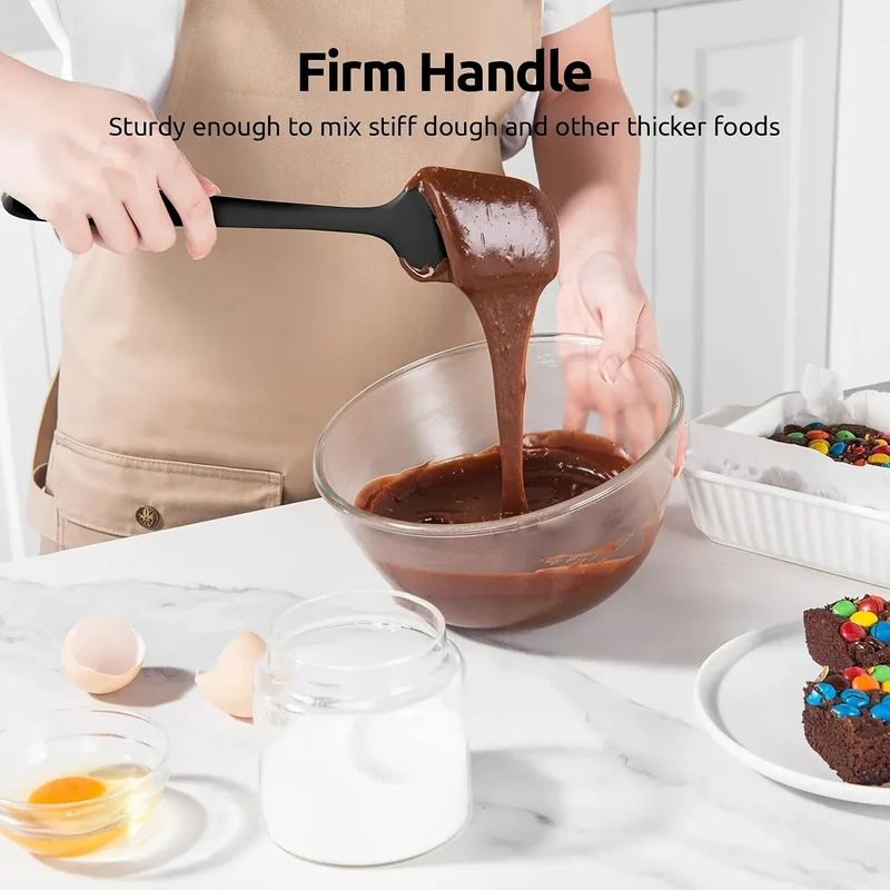 Set Spatules Silicone 4 pièces Résistantes à la Chaleur pour Cuisine