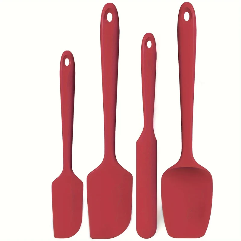 Set Spatules Silicone 4 pièces Résistantes à la Chaleur pour Cuisine