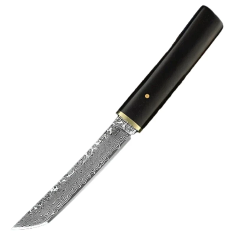 Couteau Tanto Japonais en Acier Damas