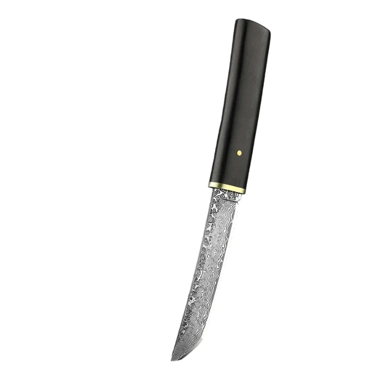 Couteau Tanto Japonais en Acier Damas