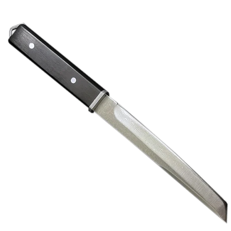 Couteau Tanto en Acier Damas