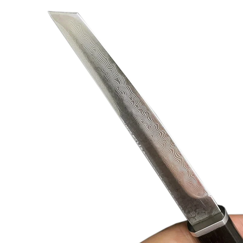 Couteau Tanto en Acier Damas