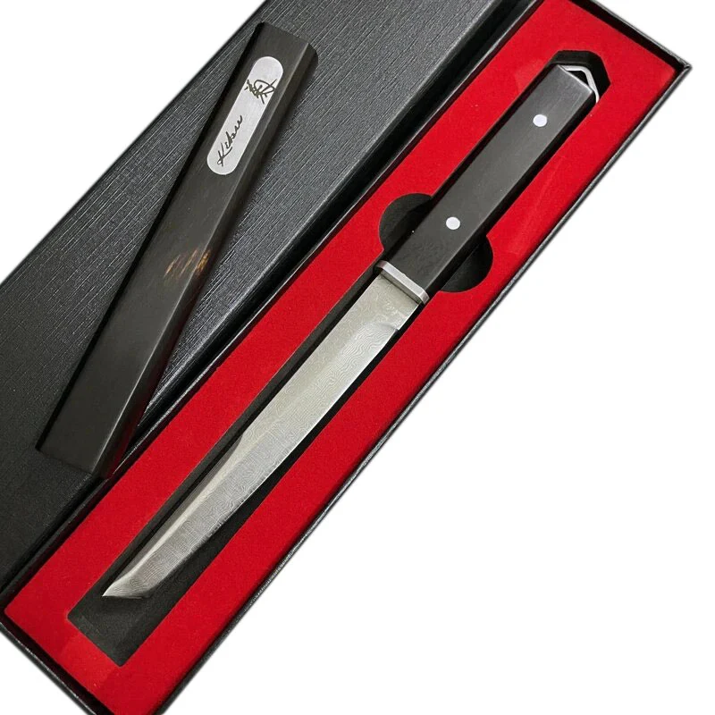 Couteau Tanto en Acier Damas