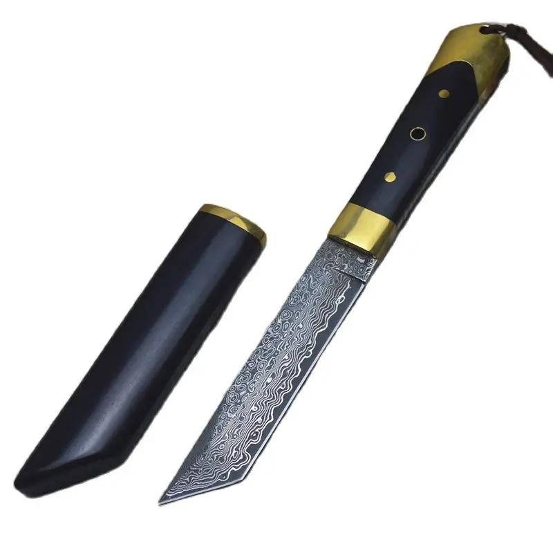 Couteau avec Lame Tanto Damas