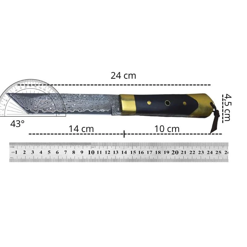 Couteau avec Lame Tanto Damas