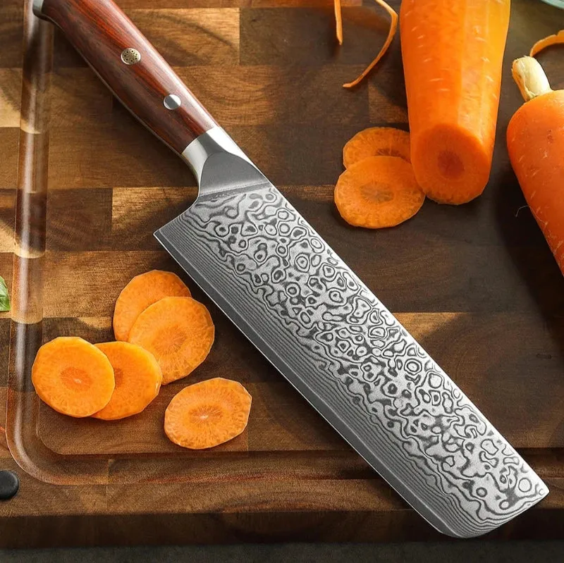 Couteau Nakiri Japonais Lame Damas