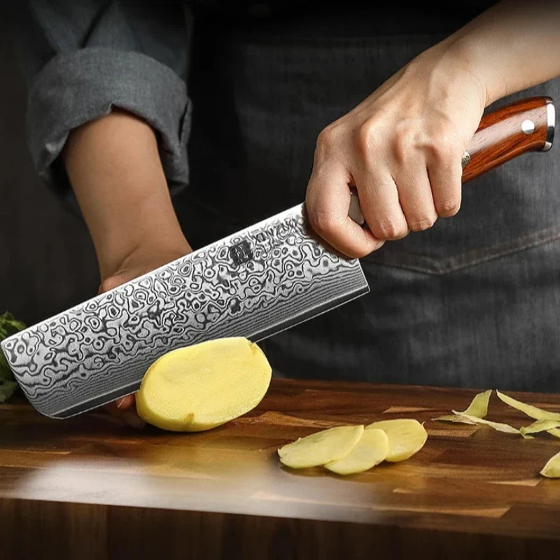 Couteau Nakiri Japonais Lame Damas