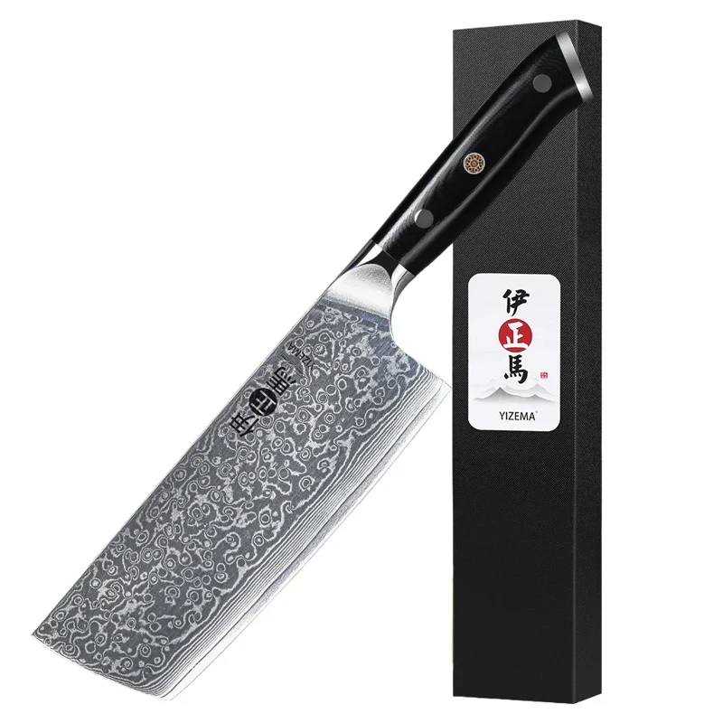 Couteau Nakiri Japonais Acier Damas