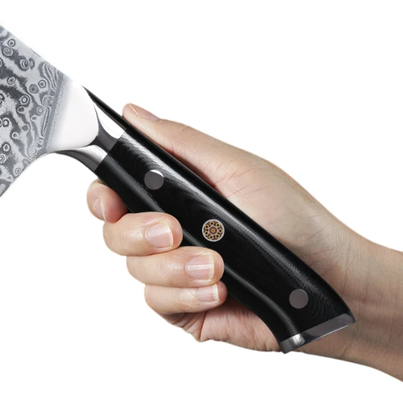 Couteau Nakiri Japonais Acier Damas