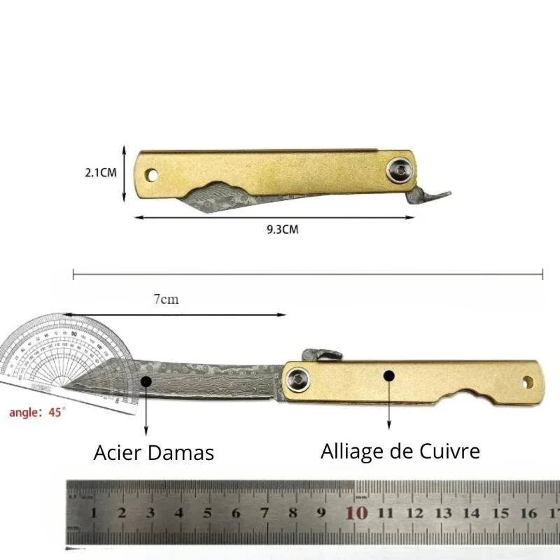 Couteau Japonais Damas Pas Cher