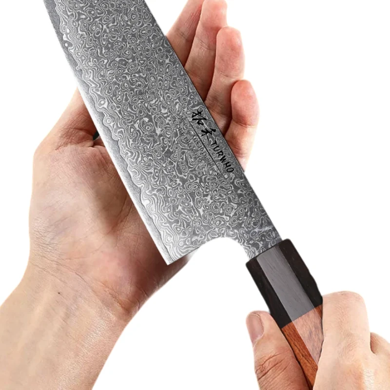 Couteau Santoku Japonais Lame Damas