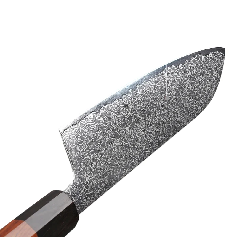 Couteau Santoku Japonais Lame Damas