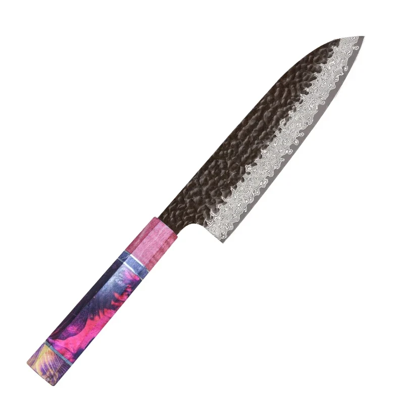 Couteau Santoku Damas Martelé