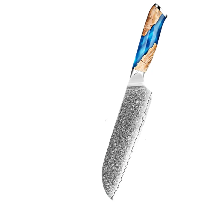 Couteau Santoku Lame Acier Damas