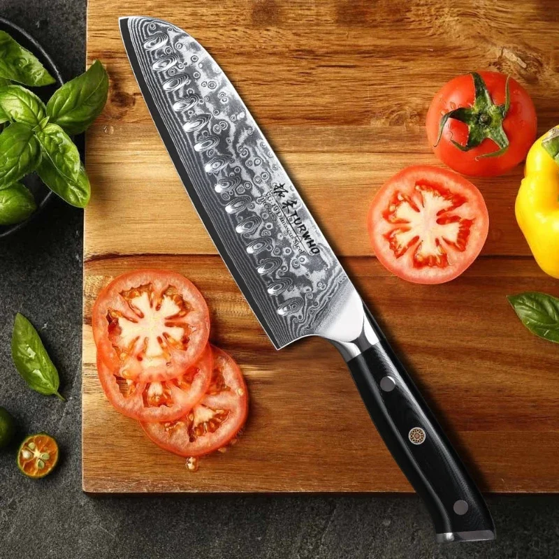 Couteau Damas Santoku