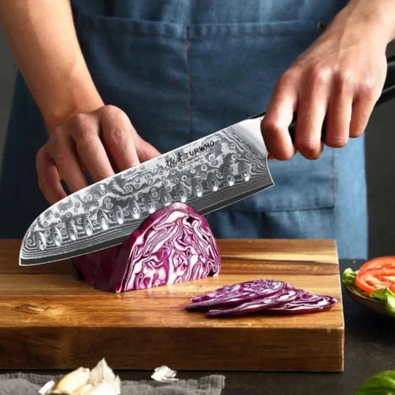 Couteau Damas Santoku