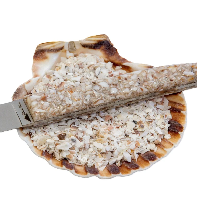 Grand couteau à huître manche en COQUILLES ST JACQUES