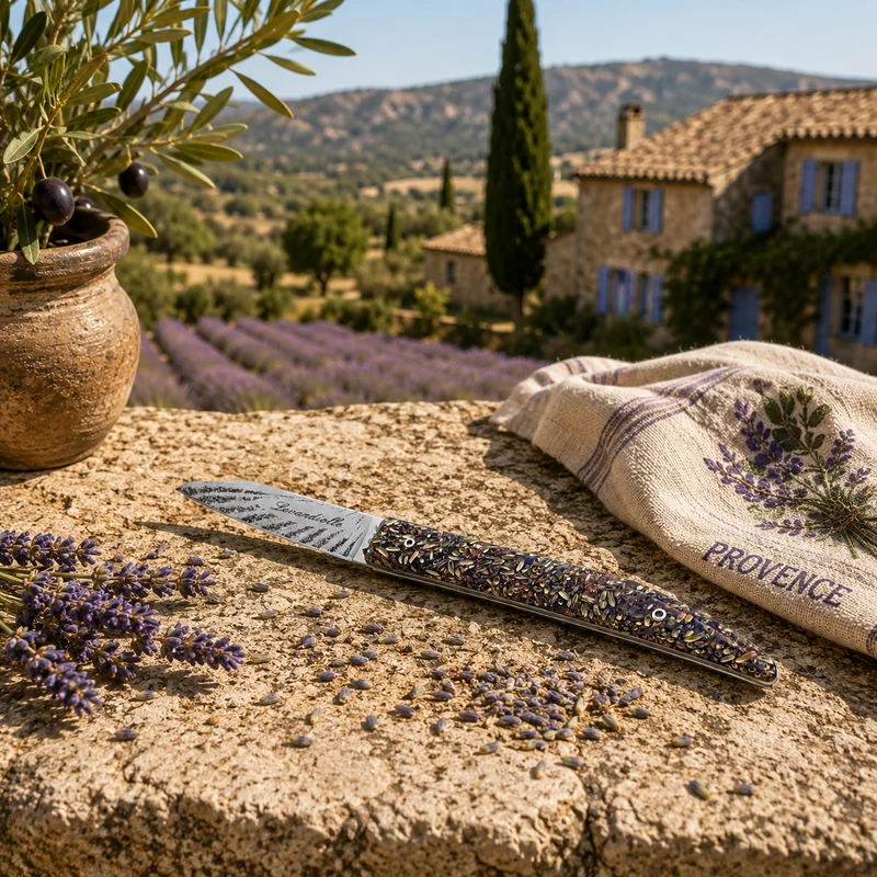 Couteau manche en Lavande de Provence
