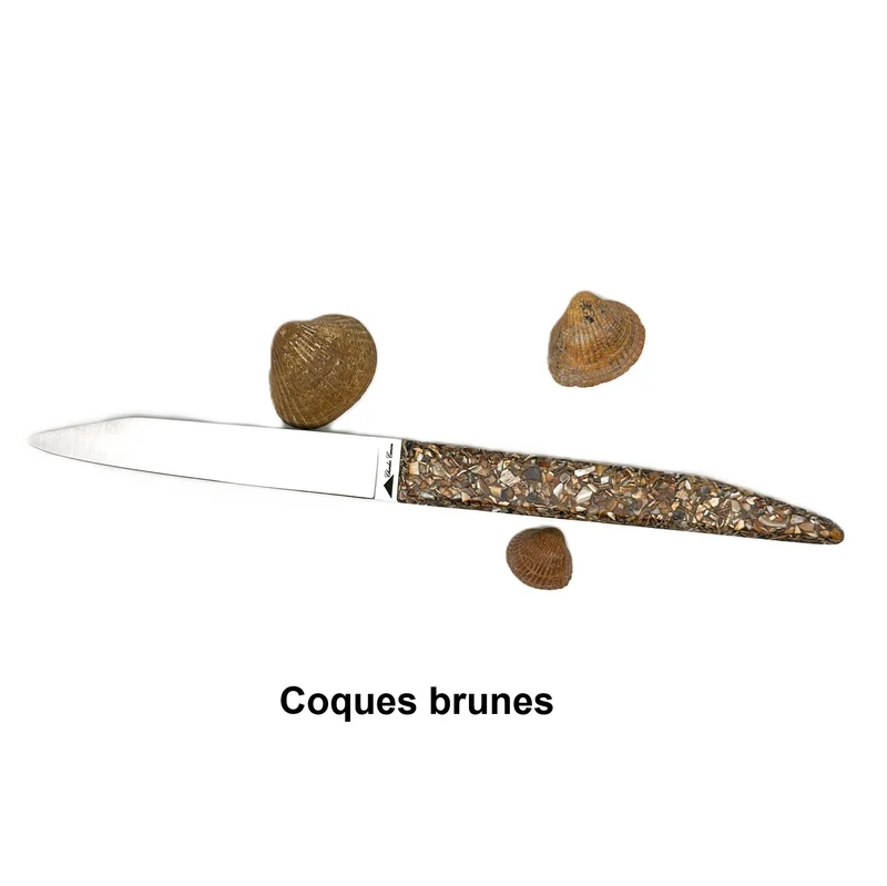 6 couteaux de table avec un mélange de finition