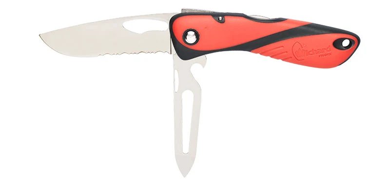 Couteau Rouge Offshore Lame Mixte et épissoir Wichard