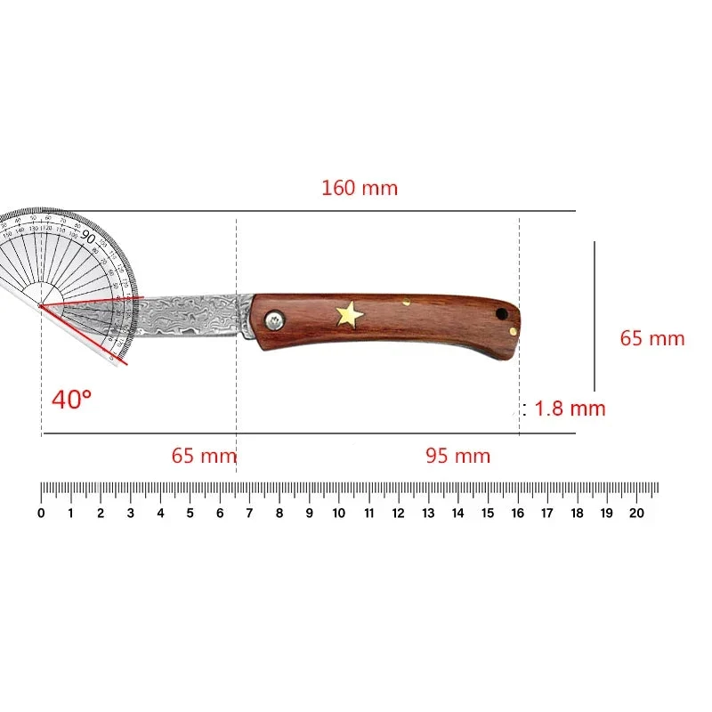 Couteau Pliant Damas Pas Cher