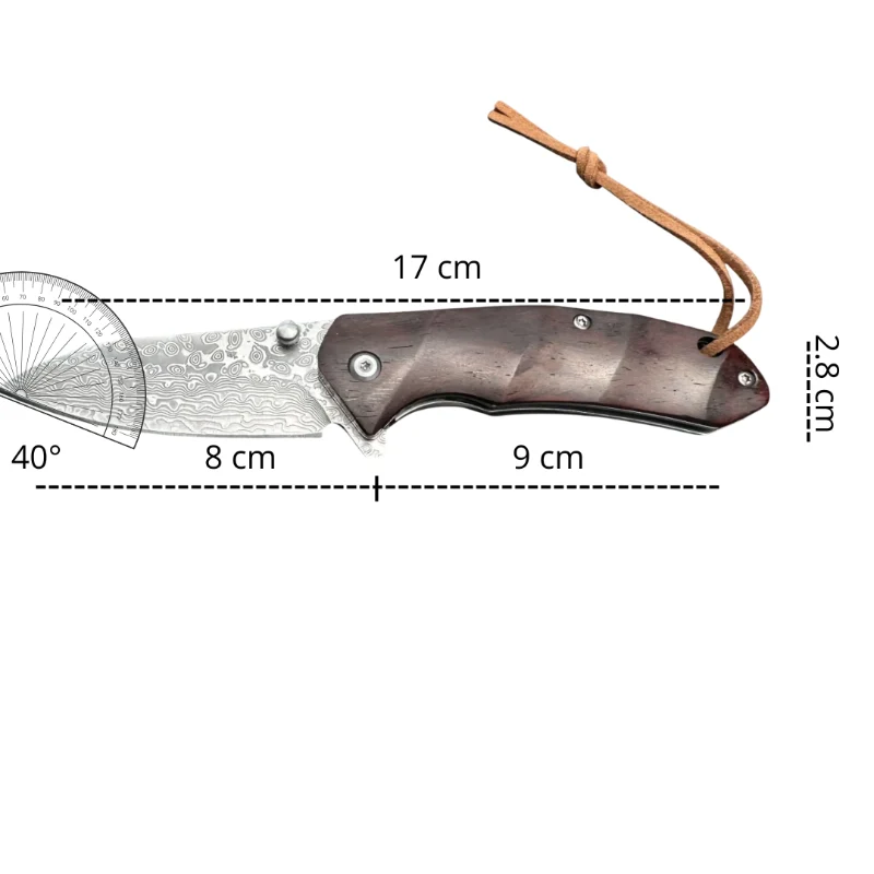 Couteau de Chasse Acier Damas