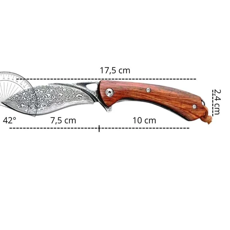 Couteau Kukri Damas