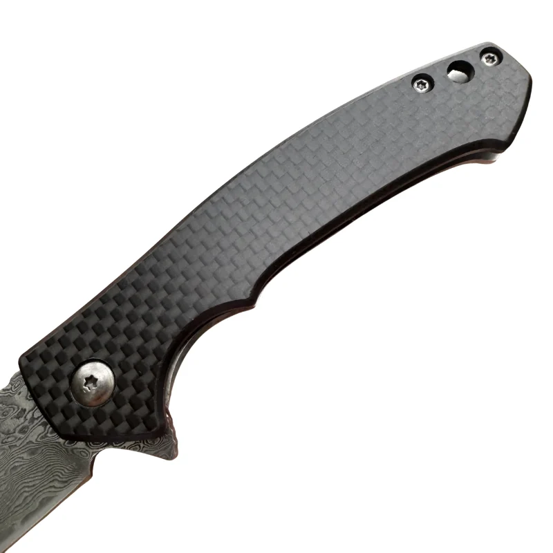 Couteau Pliant Damas Carbone
