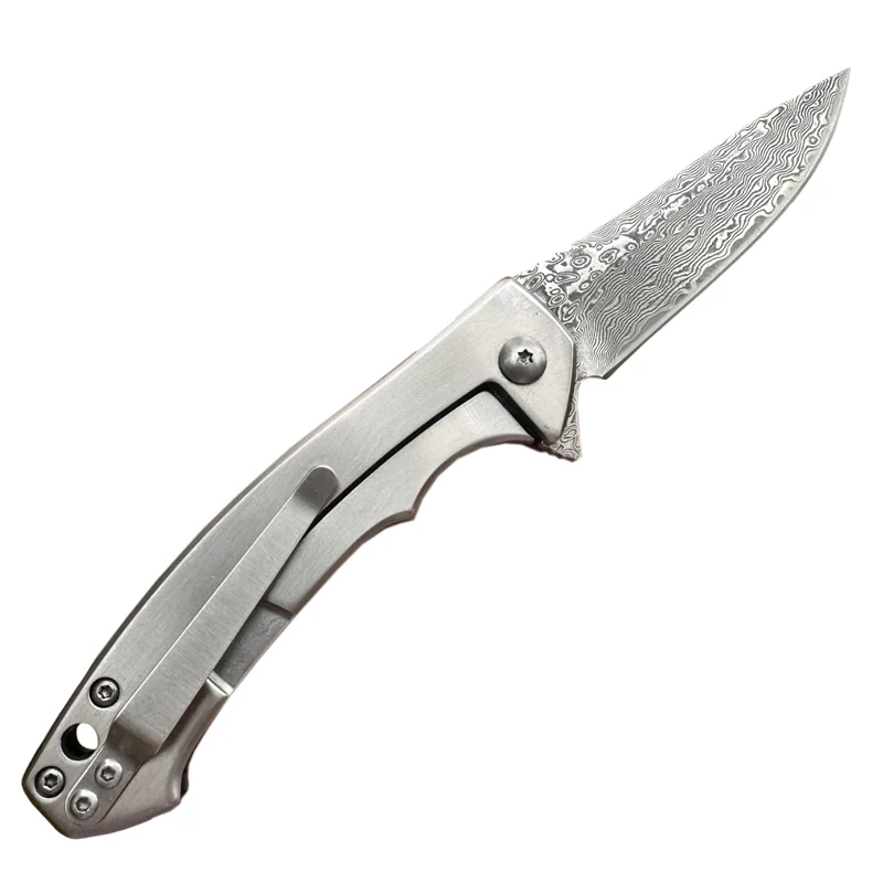 Couteau Pliant Damas Carbone