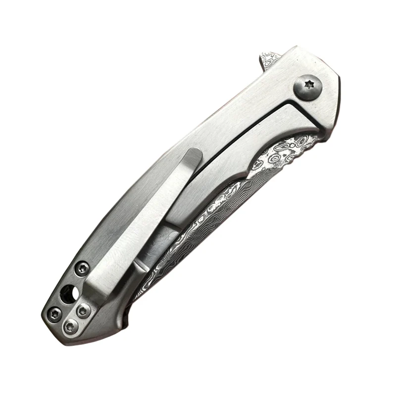 Couteau Pliant Damas Carbone