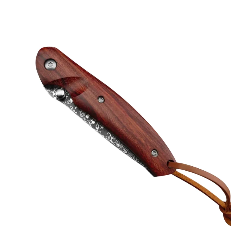 Couteau Pliant Damas Hinoki