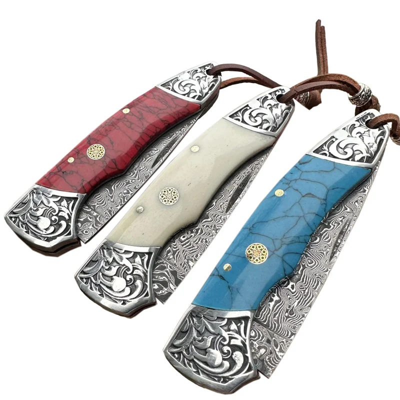Couteau Pliant Damas Tomo
